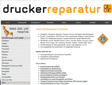 Tablet Screenshot of drucker-reparatur.ch